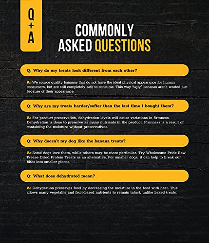 Wholesome Pride Banana Bites Dog Treats, 8 Oz - All Natural Healthy - Vegan, Gluten And Grain-Free Dog Snacks #TOP6