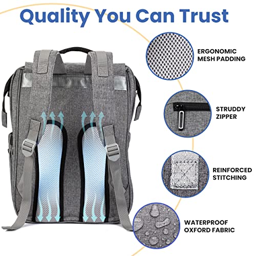 Pillani 000 Baby Diaper Bag Backpack - Baby Bag For Boys & Girls - Diaper Backpack - Large Travel Diaper Bags W/Changing Pad - Baby Registry Search & Shower Gifts Newborn Essentials & Items thumb #3