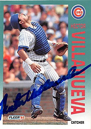 Sports Memorabilia Autograph Warehouse 248623 Hector Villanueva Autographed Baseball Card - Chicago Cubs 1992 Fleer - No. 394
