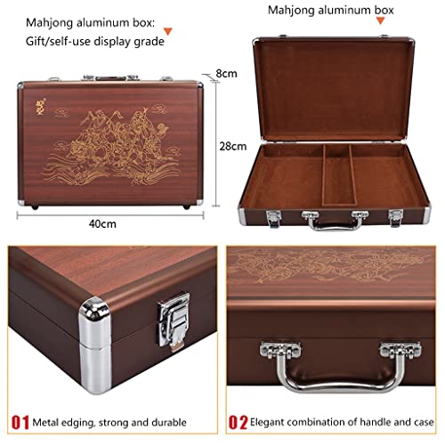 Juego de Mesa Mahjong Chino con Caja de Aluminio miniatura 7