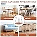 24 Pcs Chair Leg Floor Protectors for Hardwood Floors Silicone Covers Felt Pads Furniture Leg Caps Anti-Scratch Reduce Noise Fit (15/16