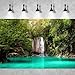 Jungle Waterfall Aquarium Background Lush Green Rainforest Rocks Terrarium Background Falls Green Plants Natural Landscape Fish Tank Background Lake Stream Waterfall Reptile Background 48x18in