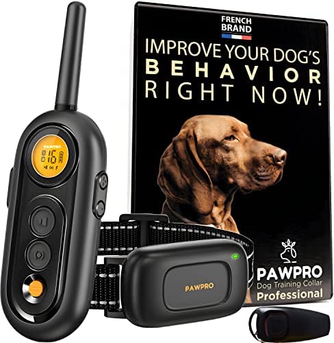 Dog Shock Collar | Electric Dog Training Collar with Remote | 3 Modes Beep Vibration Shock | Luxury Design with Clicker and Whistle | Dog E-Collar Waterproof Rechargeable | NEW 2023 Bark Collar
