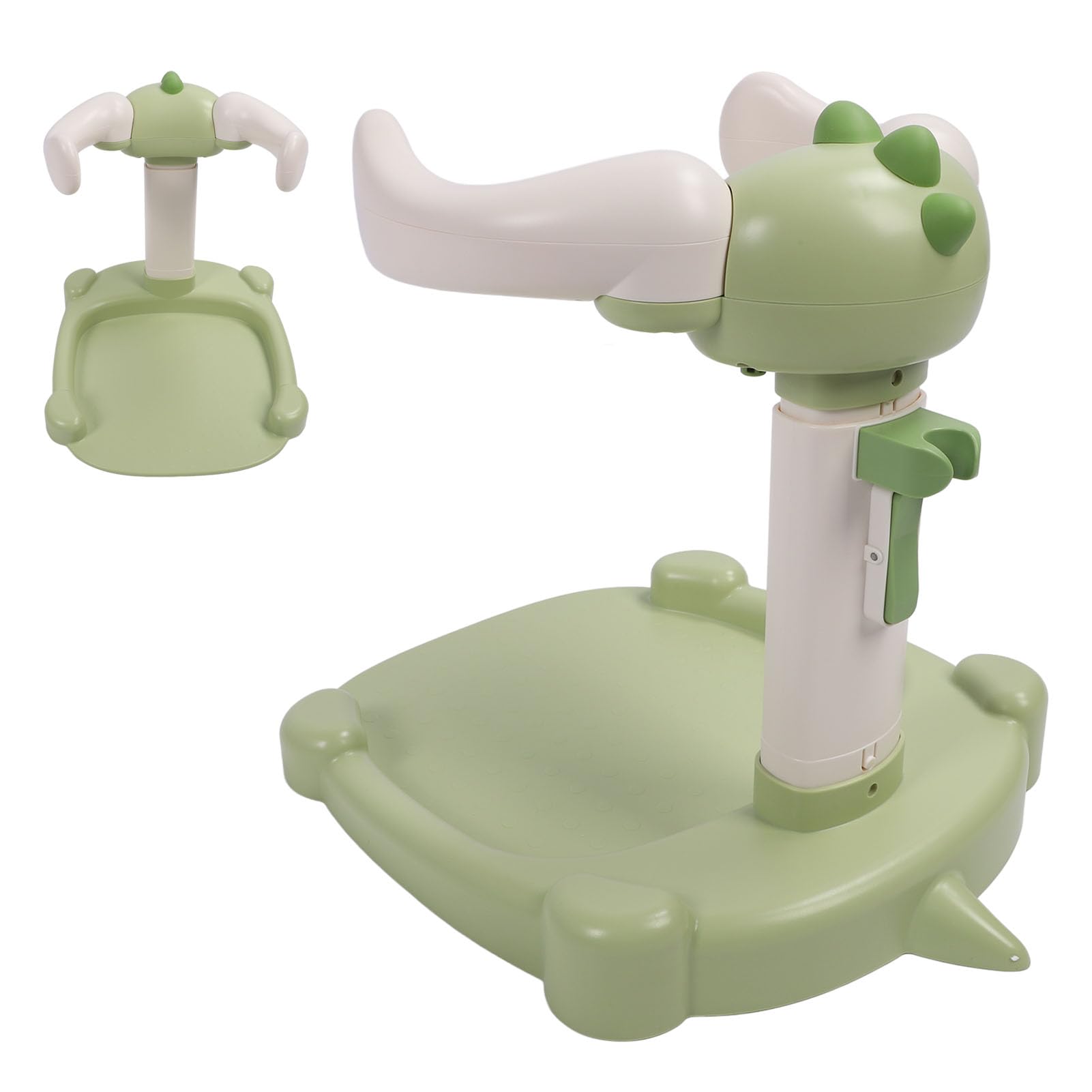 Torre de Baño Baby Hug, Soporte de Ducha de Silicona Antideslizante para Niños Pequeños, Soporte Multifuncional con Diseño Portátil para Uso Diario (GREEN)