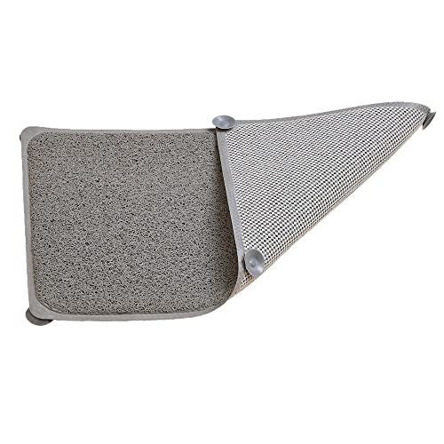 Duschmatte rutschfest mit Saugnäpfen, 70×40cm Luffa Strukturierte Duschmatte Waschbar Anti-Rutschmatte mit Ablauflöchern Massage Badewannenmatte für Nassbereiche Schnell Trocknend(70*40cm) Cover