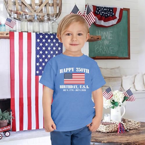 Image of 4th of July Shirts Toddler Boys Girls American Flag USA T-Shirt Kids Patriotic Tee Tops