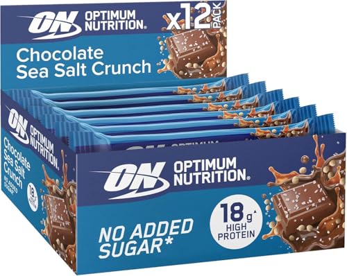 Optimum Nutrition Crunchy Protein Bar (12x55g) Chocolat Sel de mer Crunch