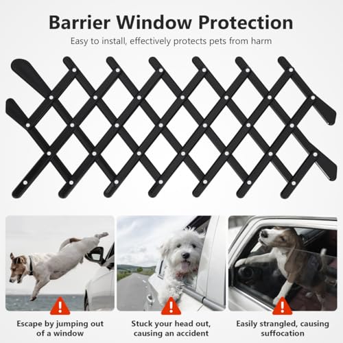 POPETPOP Hundegitter AutoFür Autofenster Mit Lüftungsgitter Sicherer Hunde Fensterschutz Für Sichere Auto Reisen Und Frische Luft