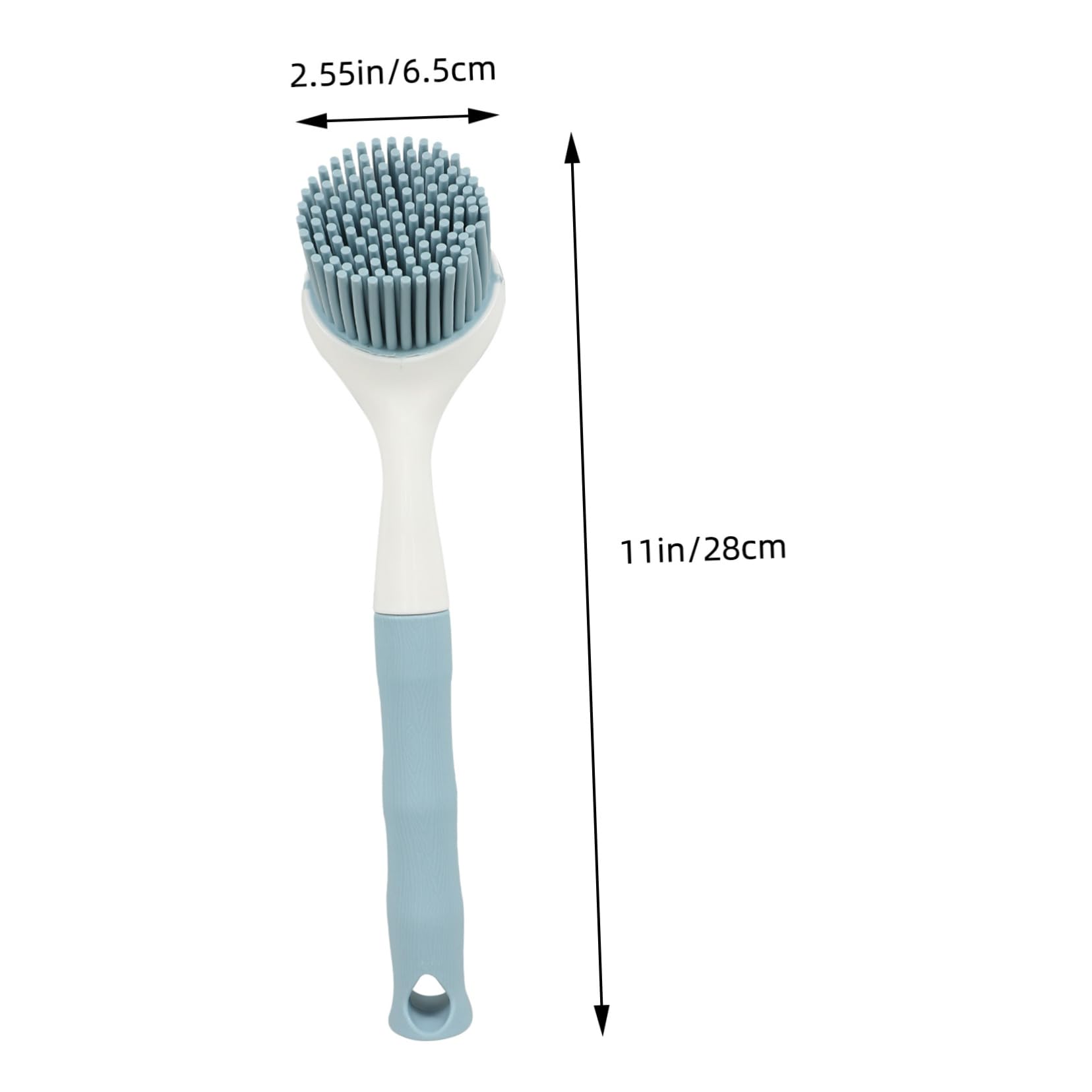 GARVALON Pot Brush Long Handle Dish Scrubber for Dishes Sturdy Bristles Easy Cleaning Ergonomic Design