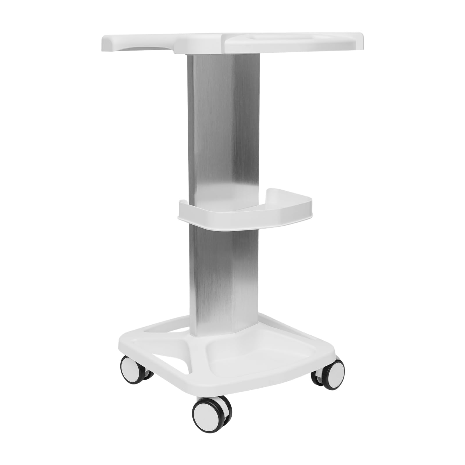 CHUOZI Professional Salon Trolley Cart, Mobile Aluminum Alloy Beauty Tool with Swivel Casters for Esthetician, Spa, Cavitation, RF, Dental and Medical Equipment