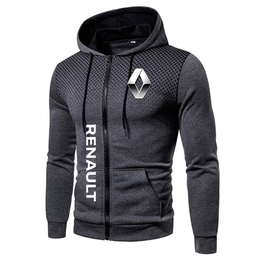 FQQPMS Ren.a_ULT Sweat à Capuche Décontracté Homme | Fermeture Éclair | En Polaire | Veste de Sport avec Poches | Pour L