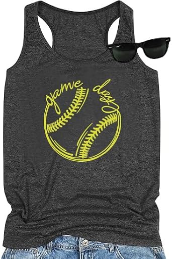 Softball Tank Tops for Women Baseball Mom Tank Top Baseball Shirts