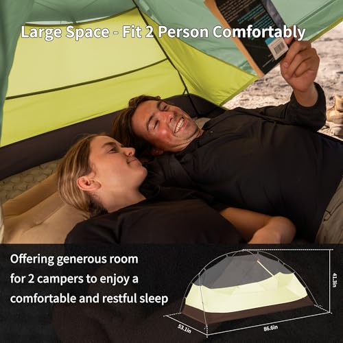Image of Naturehike Mongar Upgraded 1 /2 /3 Person Backpacking Tent,Waterproof Lightweight Camping Tent with Footprint