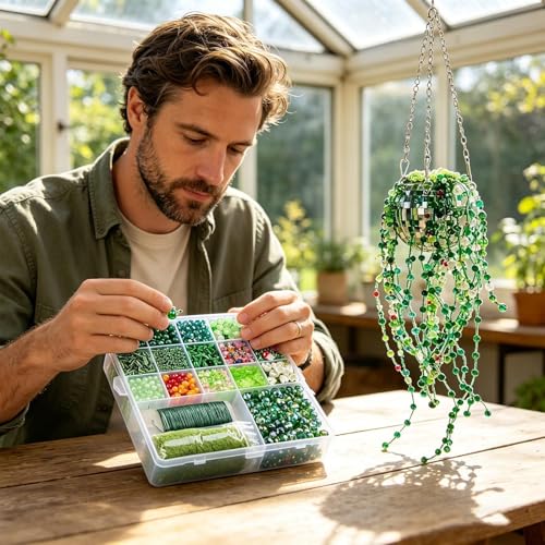 Kit perlé vert pour loisirs professionnels et atelier d'art