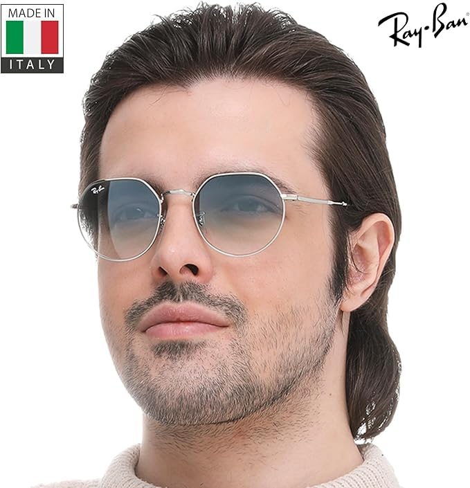 Image of Ray-Ban RB3565 JACK Square-Round Shaped Sunglasses for Men & Women with Official RAYBAN Eyewear Kit