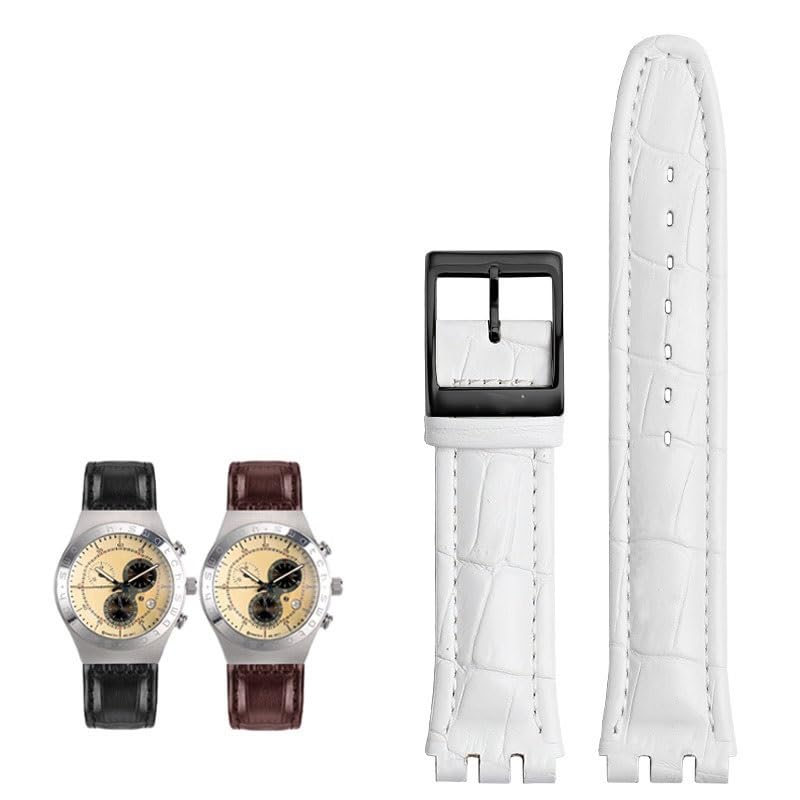 Bracelet de montre en cuir Swatch YRS réparer et remplacer 17mm