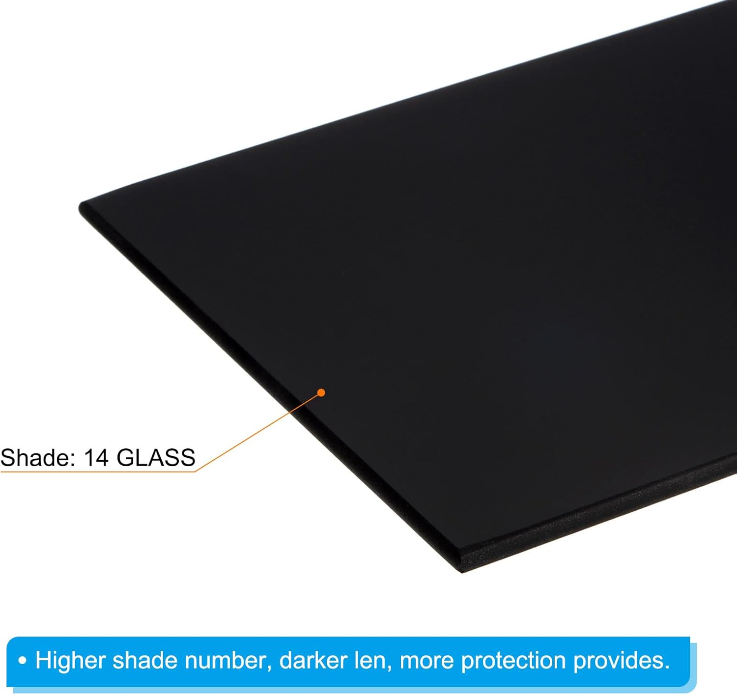 PATIKIL Welding Len Shade 14 Glass 4-1/4"x 2", 10 Pack Hardened Glass Black Darkening Filter Plates Covers Replacement for Weld Helmet Hood
