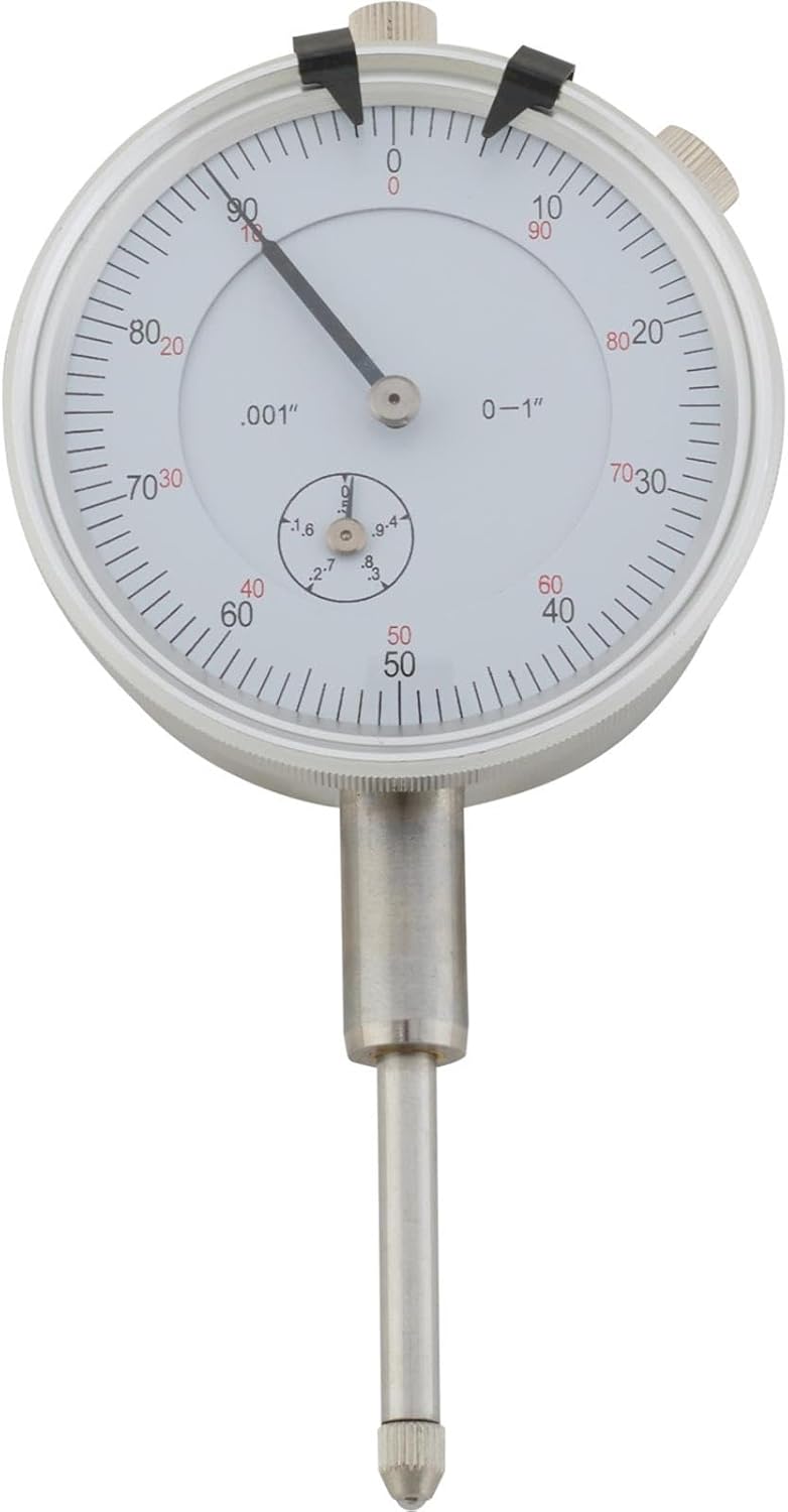 Speedway Motors Camshaft Dial Indicator Fits .842-Inch GM & .875-Inch Ford Lifter Bores, Reads Cam Specs in .001-Inch Increments with 1-Inch Travel, Universal Engine Degreeing Tool