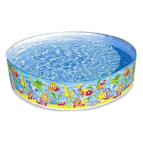 Image of Snapset Bath tub of Without air for Kids /Babies Bathing & Fun at Beach,Home Indoor & Outdoor in Vacation with Easy Setup for Swimming Pool Experience and Enjoyment (4 feet X 10 inches)