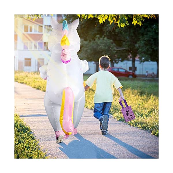 Ourwarm unicorn inflatable costume for adult, funny halloween costume blow up unicorn costume for man and women halloween cosplay supplies - image 3