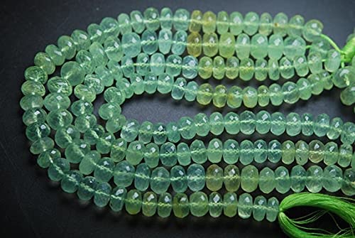 Prehnite micro faceted rondelles 7-8mm resoudre le manque d'eclat de vos bijoux