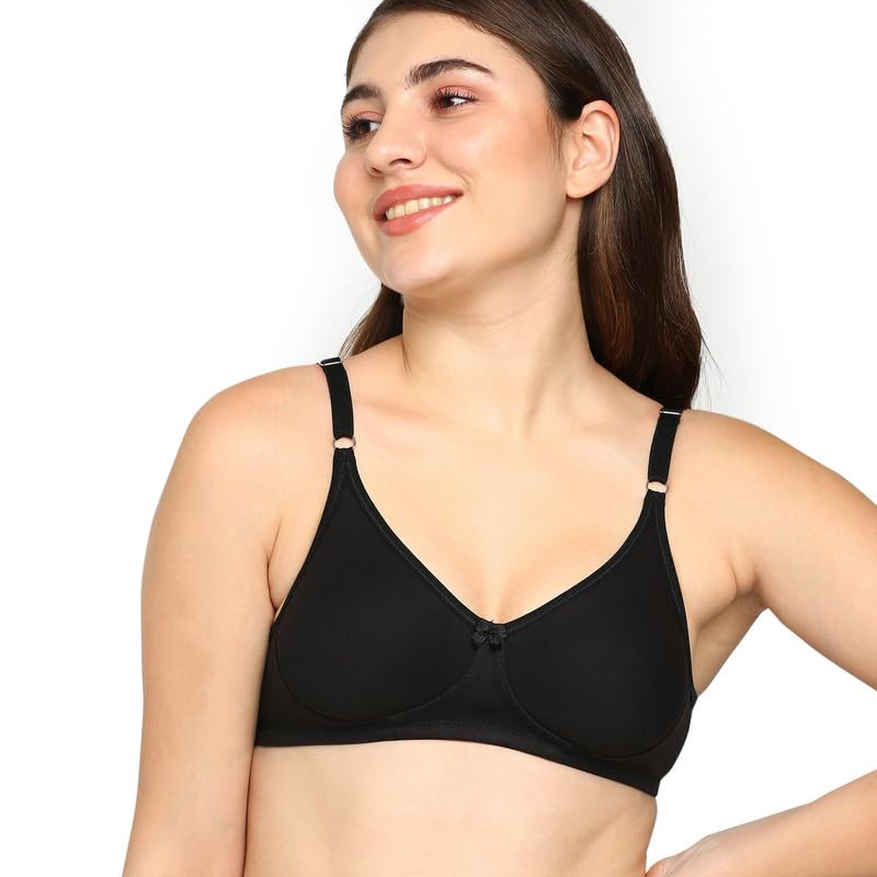 Image of BLOSSOM Women's Everyday T-Shirt Bra with Molded Cups,Non Padded and Non Wired,Cotton-Polyester Fabric -Perfect for Uniforms and Casual Wears Lara
