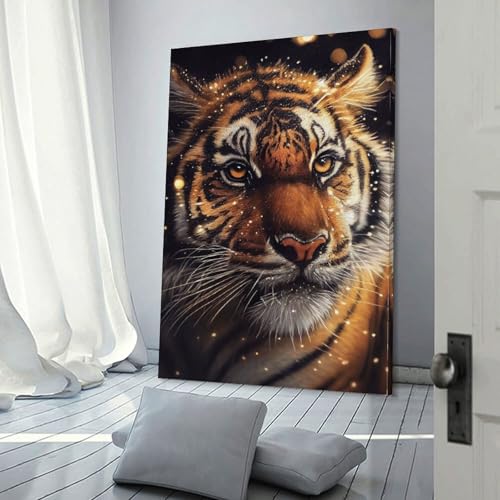 Décoration murale rustique tigre pour éclairer un couloir ou des toilettes sombres