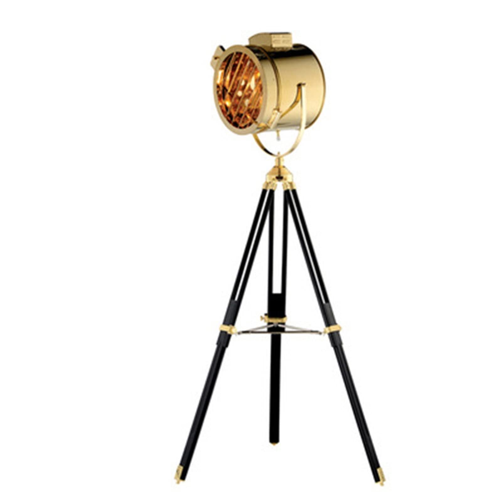 FIEZE Floor Lamp for Bedroom， Indoor Lighting Tripod Led Floor Lamp Sliver Gold Industry Retro Studio Pendant Light Live Room Mid Century Corner Standing Lamp
