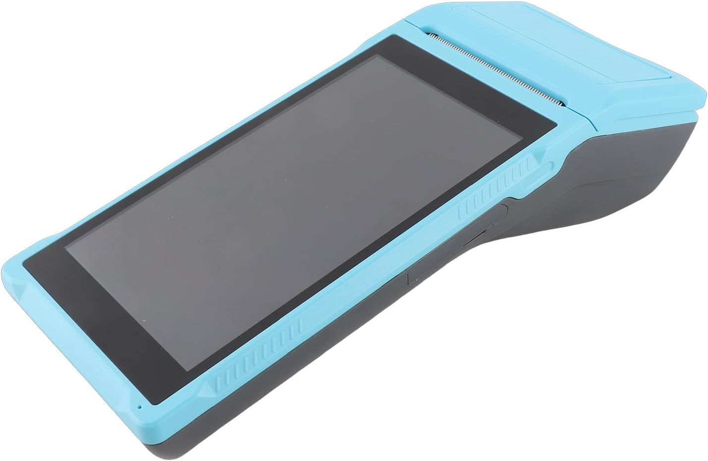 Android POS Terminal Receipt Printer, 58mm Handheld Barcode Scanner Printer with 5.5in Display, Support 3G,, BT3.0/4.0, Quad Core 2+16G, Blue, (US)