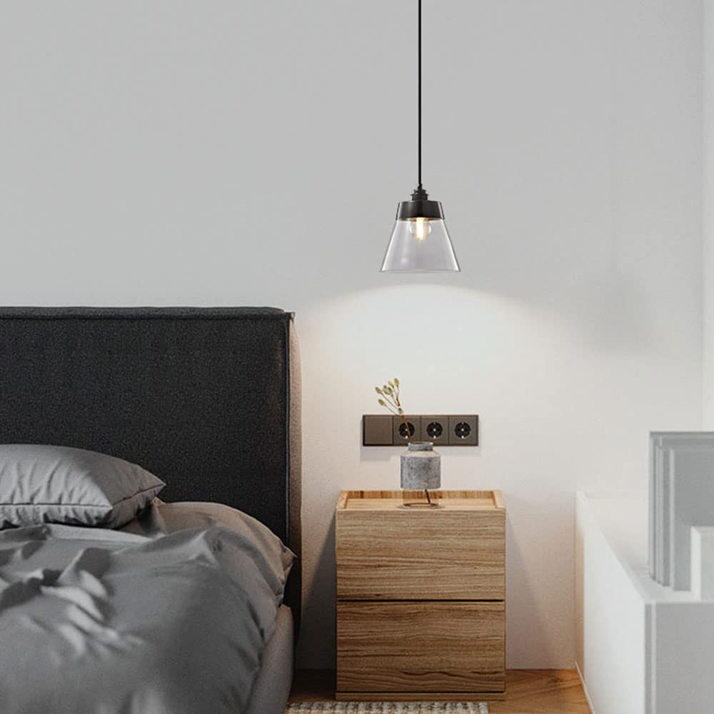 E27 Tout en cuivre Nordic Kitchen Island Lampe à suspension en verre à tête unique Simple Moderne Chambre Chevet Lampe suspendue Restaurant Bar Café Plafond Lustre Ligne de suspension réglable It's so
