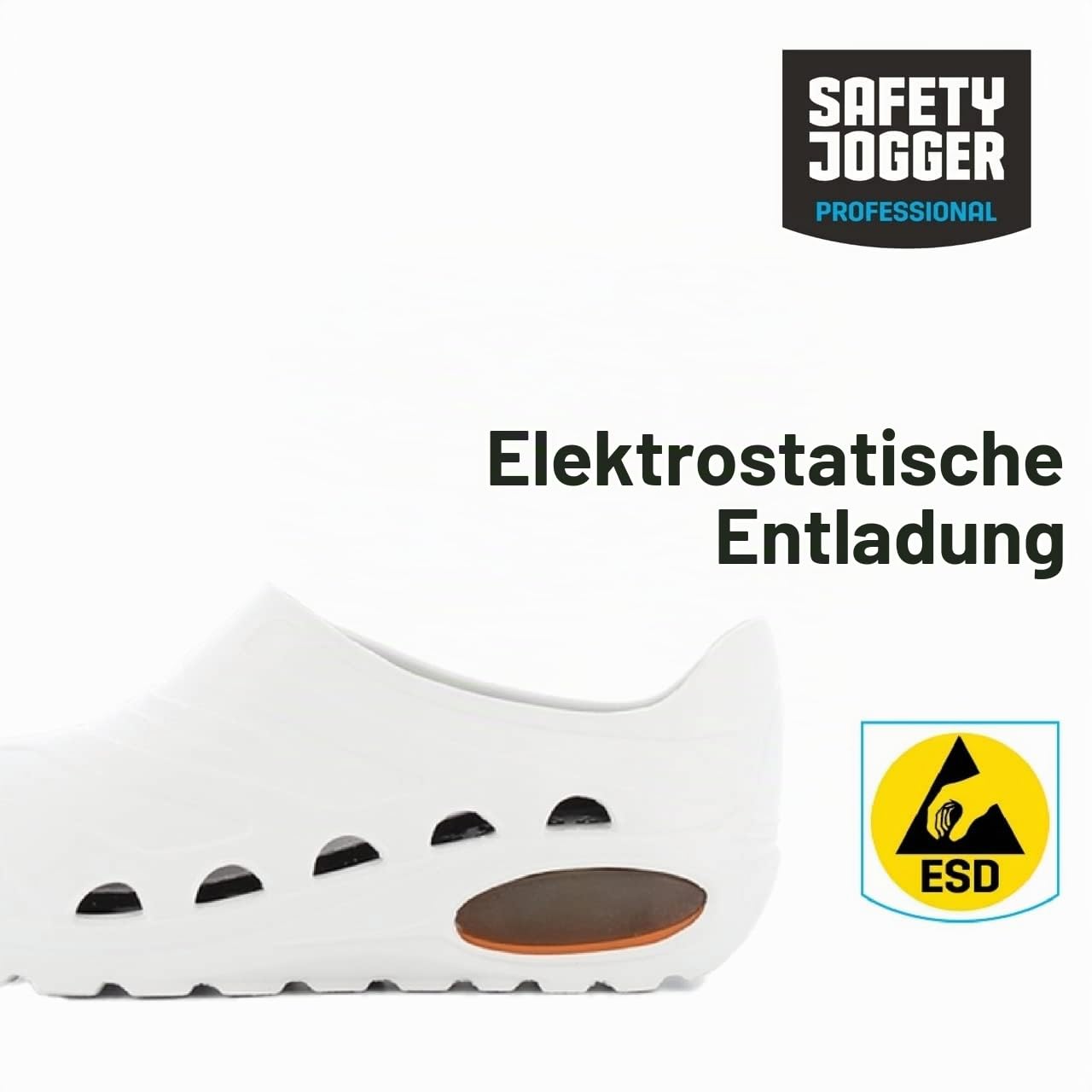 Oxypas Safety Jogger Arbeitsschuhe Damen - Antistatische und rutschfeste Sicherheitsschuhe Herren, Leichter Clog für Medizin, Pflege und Gastro, Antibakteriell