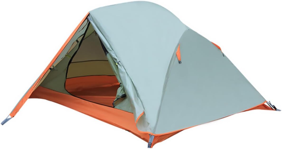 Balacoo Double-Layer Outdoor Tent for Two Persons, Waterproof Camping Shelter with Aluminum Poles, Windproof Travel Tent for Hiking and Outdoor Activities