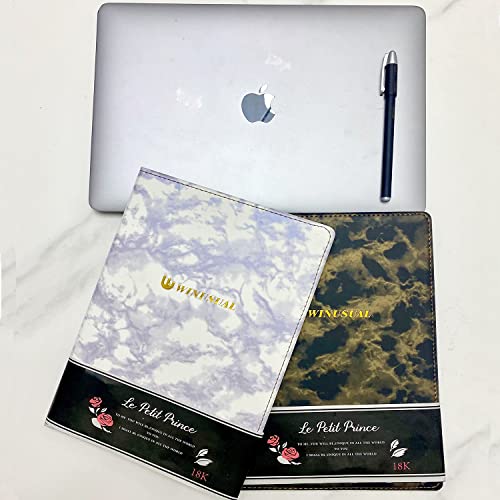 Winusual B5 Large Hardcover Executive Notebooks,Classic College Ruled Journals For Writing,8 * 11.5 Inch,92 Sheets / 184 Pages, Marbling Leather Notebook For Business #TOP7