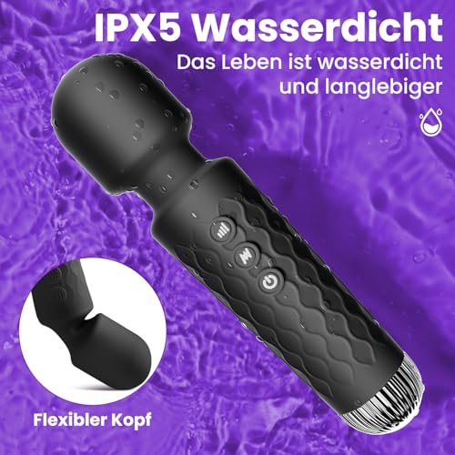 Gobeken Vibrator Vibration für frauen, Dildo APP-Steuerung, Sex Spielzeug für die Frau Paare Männer 10 Intensitäten, Vibratorensets für frauen 20 Frequenzen Sex Toys schwarz Fingerüberzieher