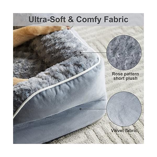LNSSFFER Orthopedic Memory Foam Dog Bed for Large Dogs LNSSFFER Orthopedic Memory Foam Dog Bed for Large Dogs