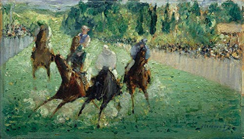 Art mural célèbre peinture à l'huile Aux courses Manet
