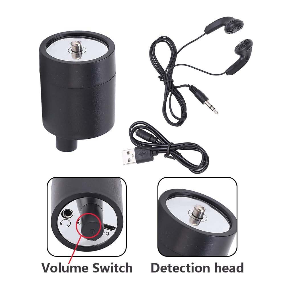 Amplificatore Suoni Parete, Audio Dispositivo di Ascolto Auricolare Migliorato con Microfono Amplificato per Voce Attraverso Pareti E Porte Strumento L'ascolto Multiplo Test Perdite d'Acqua Gas