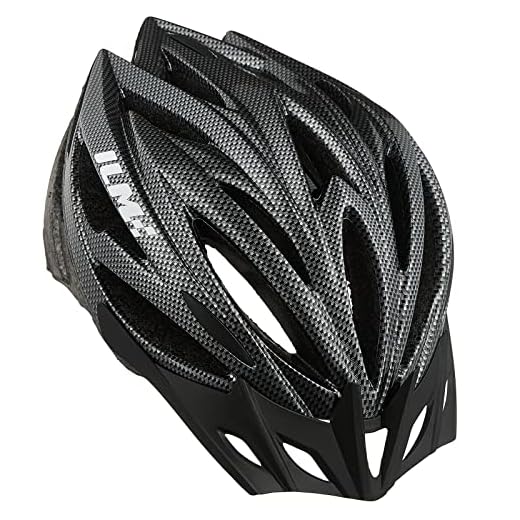 ILM Adult Men & Women Bike Bicycle Helmet, Lightweight Child Youth Mountain Road Cycling Helmets with Dial Fit Adjustment Model B2-21 (Carbon, XXL)