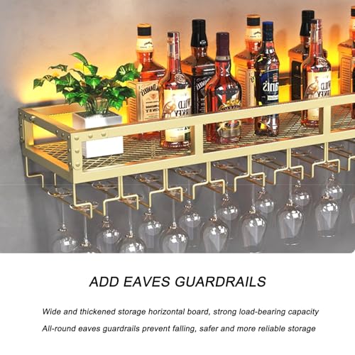 Étagère d'affichage pour bouteilles d'alcool avec casier à vin LED