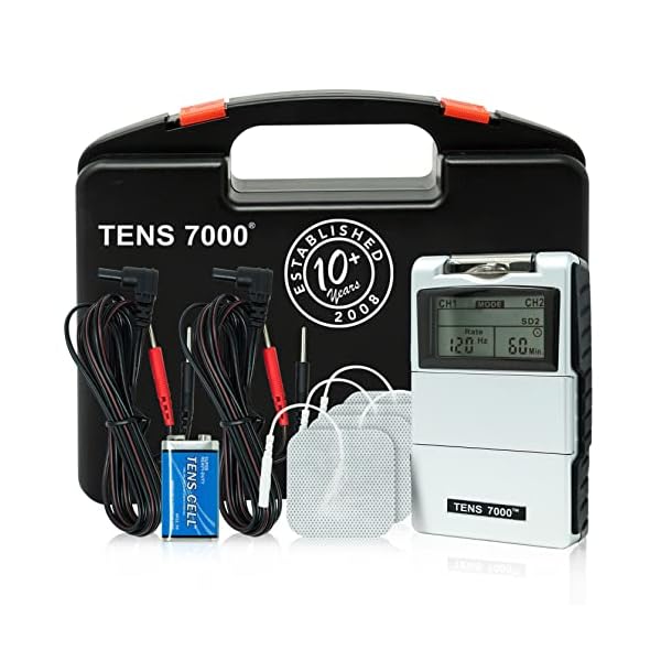 TENS 7000 Digital TENS Unit with Accessories - TENS Unit Muscle Stimulator for Back Pain Relief, General Pain Relief…