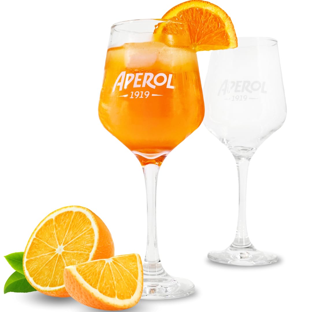 Lot De 6 Verres à Cocktail Aperol Spritz - Design Moderne - Idéal Cadeau - Pour Apéritifs Et Cocktails