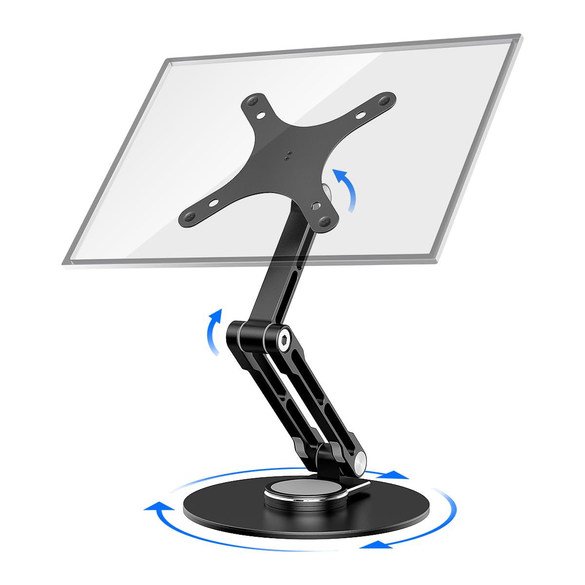 ZORBES® Desk Monitor Mechanical Arm Stand for 9-18.4'' Display, Carbon Steel VESA Mount Bracket 75x75mm, 100mm x 100mm, Full Motion Articulating Arm with Tilt, 360 Degree Swivel Rotation-image-4
