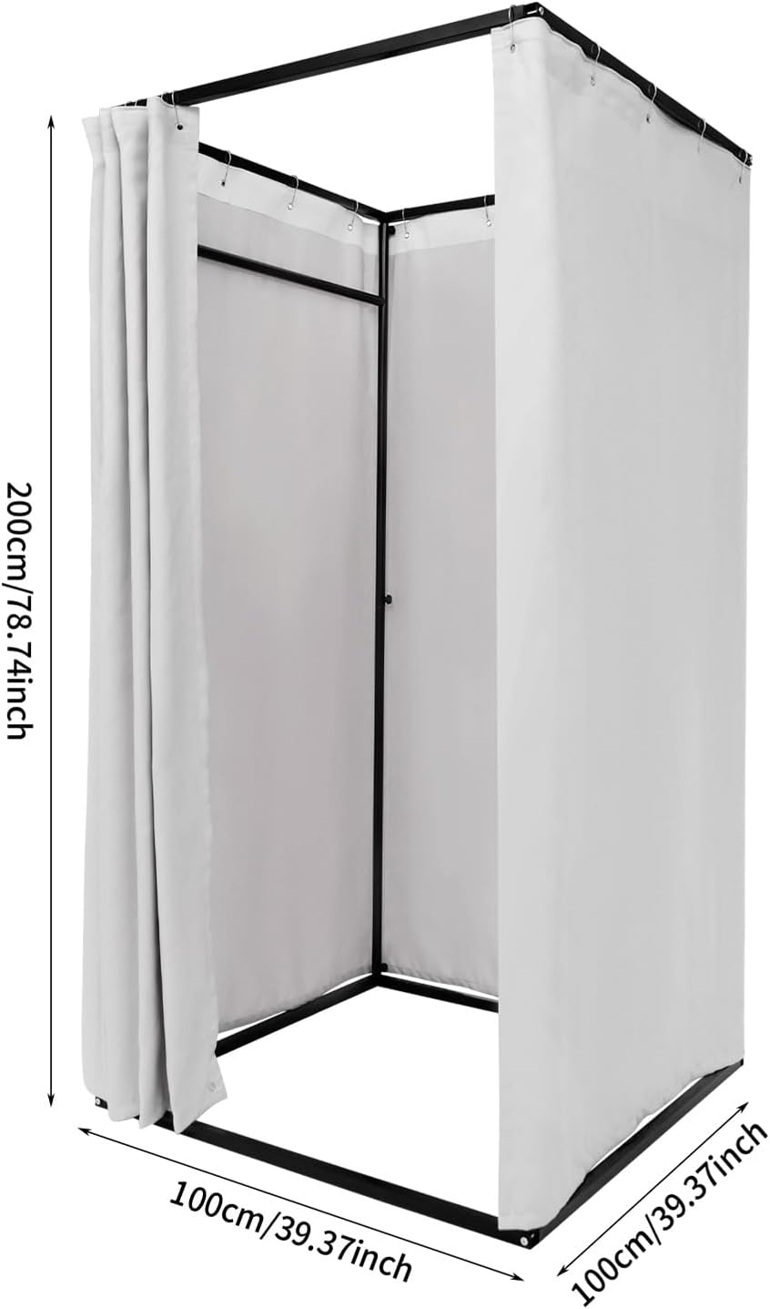Clothing Store Fitting Room Removable Portable Dressing Room for Boutique Changing Room with Shading Curtain Movable Temporary Mobile Privacy Protection for Indoor Outdoor