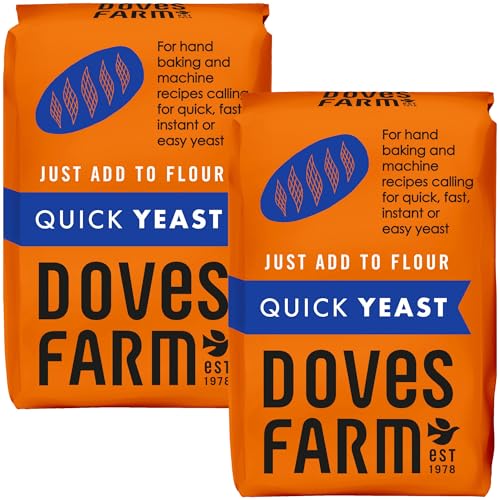 Doves Farm Quick Yeast | 125g | Pack of 2 | Premium Quality Instant Yeast for Quick and Consistent Dough Rising | Essential for Home Bakers and Professional Chefs Alike