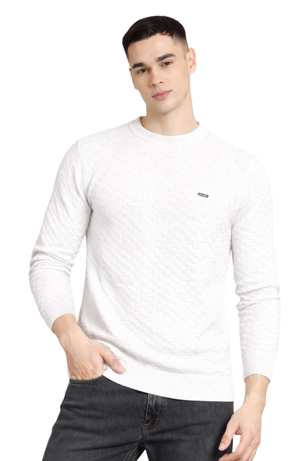 feverfew Men's Fancy Cotton Full Sleeve Sweater | Regular Fit Round Neck Sweater Pullover | Winter Wear Stylish Pullover | Casual Sweaters-picture-16
