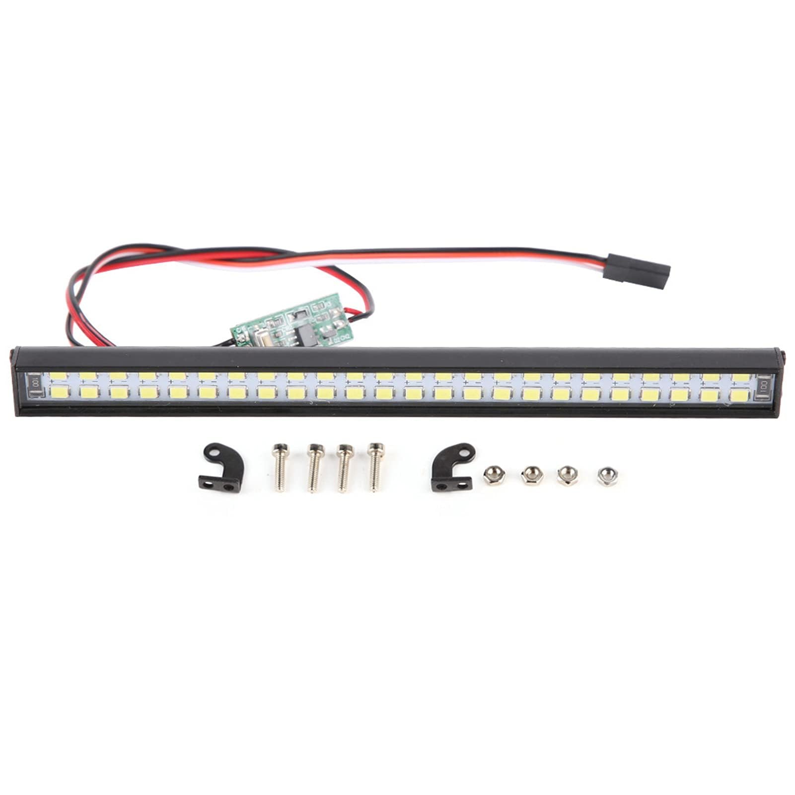 RC Dachlampe, 147 x 12 x 11,5 mm 48 Stück Lampenperlen RC Auto Dachlampe RC Crawler Universal LED Lichtleiste Teil Zubehör für RC Crawler Auto