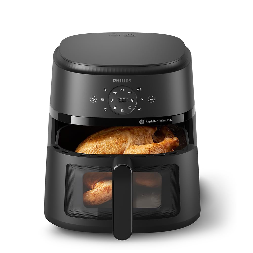 Philips Airfryer 2000 Series – Classic 6.2L Airfryer with Window, RapidAir Technology, 13 Ways to Cook, 90% Less Fat, Easy to Clean, Touchscreen, Energy Saving (NA230/09)