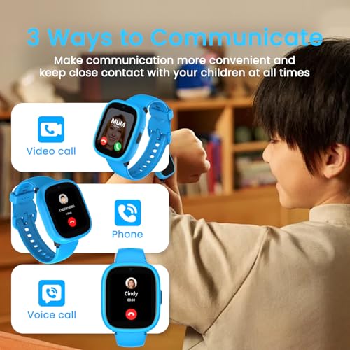 LAGENIO K3 Smart Watch for Kids with GPS Tracker, 1.7 Inch HD 4G Smartwatch with Video Calls, Texting, and Parental App, SOS, Music, Alarm Clock, School Mode, IP68 Waterproof for Ages 5-12 — view 2