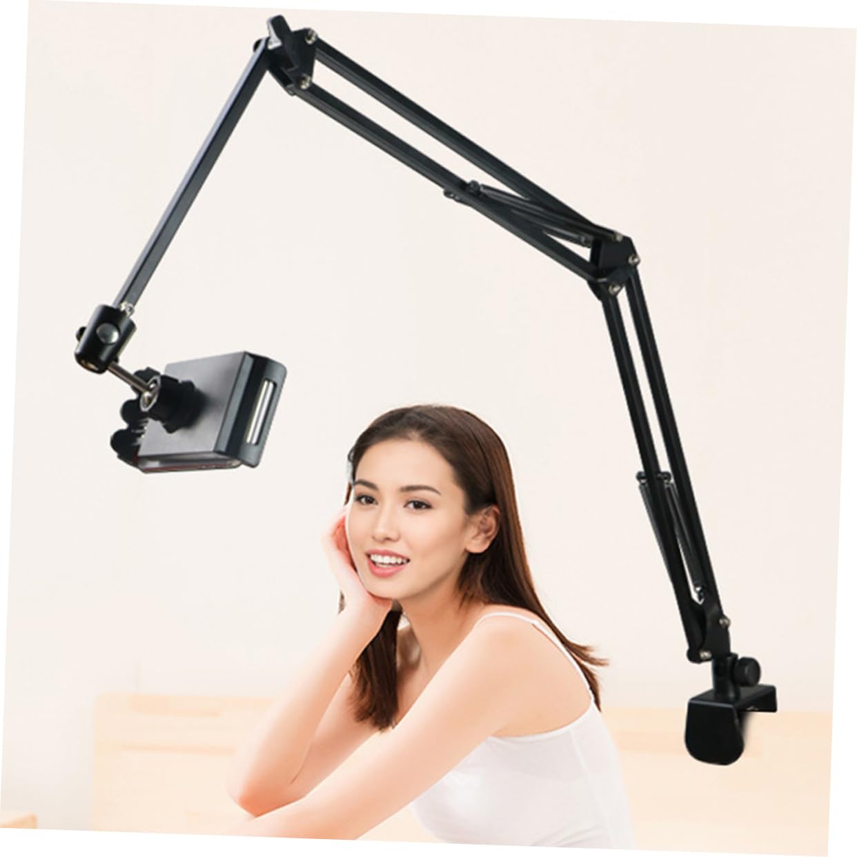 COLLBATH Supporto Per Telefono Da Soffitto Braccio Lungo Supporto Per Tablet Da Comodino Ripiegabile E Regolabile Per Registrazione Video