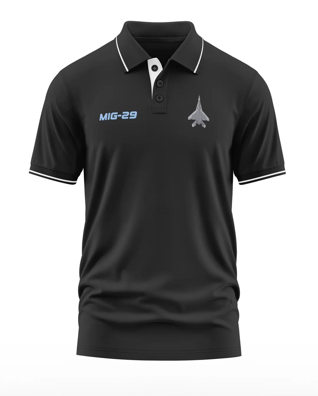 warriorworld Men's Polo T-Shirt | 100% Pure Cotton 270 GSM | Fighter Aircraft Graphic | Aviation Style | Ideal for Pilots, Jet Fans & Streetwear.-picture-27